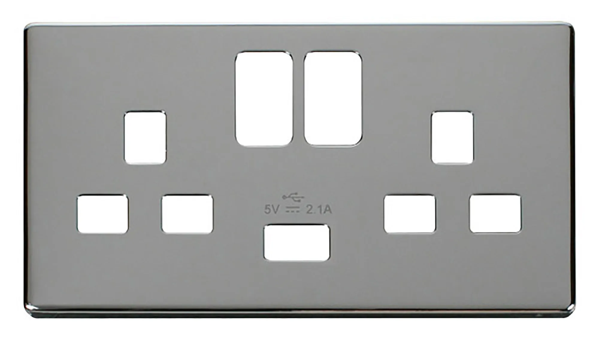 Definity Front Plate Chrome Wiring Accessories Click Decorative Screwless
